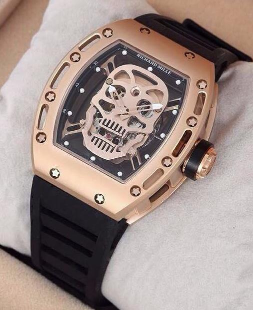 Review Replica Richard Mille RM 052 Skull Rose Gold Limited Edition Watch - Click Image to Close